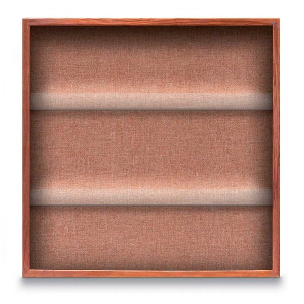 United Visual Products Outdoor Enclosed Combo Board, 48"x36", Satin Frame/Blue & Cork UVCB4836OD-BLUE-CORK